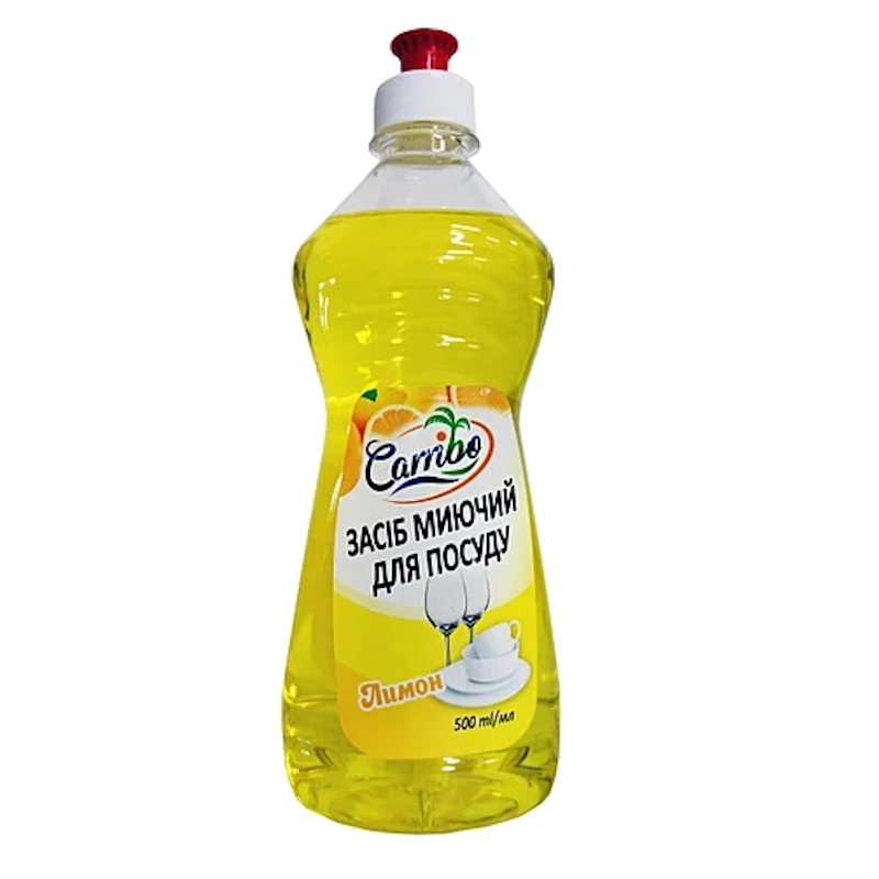 Засіб для ручного миття посуду CARRIBO лимон, 500 мл